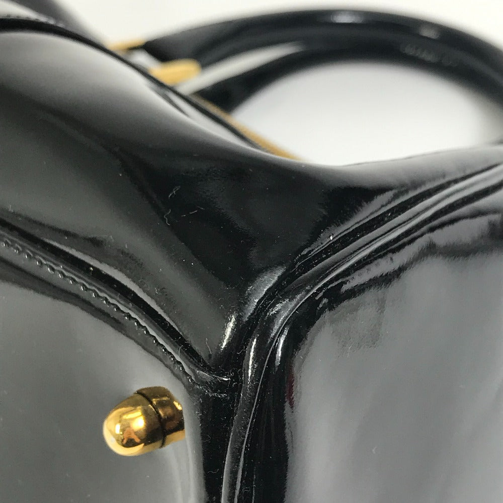 CHANEL Boston Duffel bag enamel black CC COCO Mark Women d