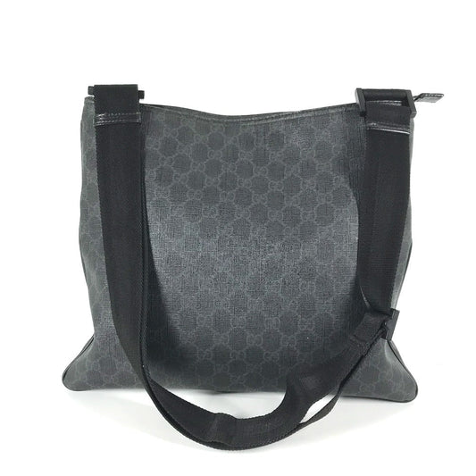 GUCCI Shoulder Bag 162904 GG Supreme Canvas black GG Supreme flat mens