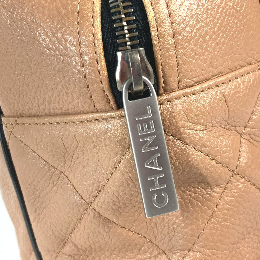CHANEL Boston Duffel bag Caviar skin Beige type Sports bag logo quilting