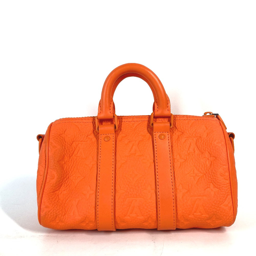 LOUIS VUITTON Handbag M20930 Taurillon Clemence Leather Orange Monogram Keepall bandouliere25