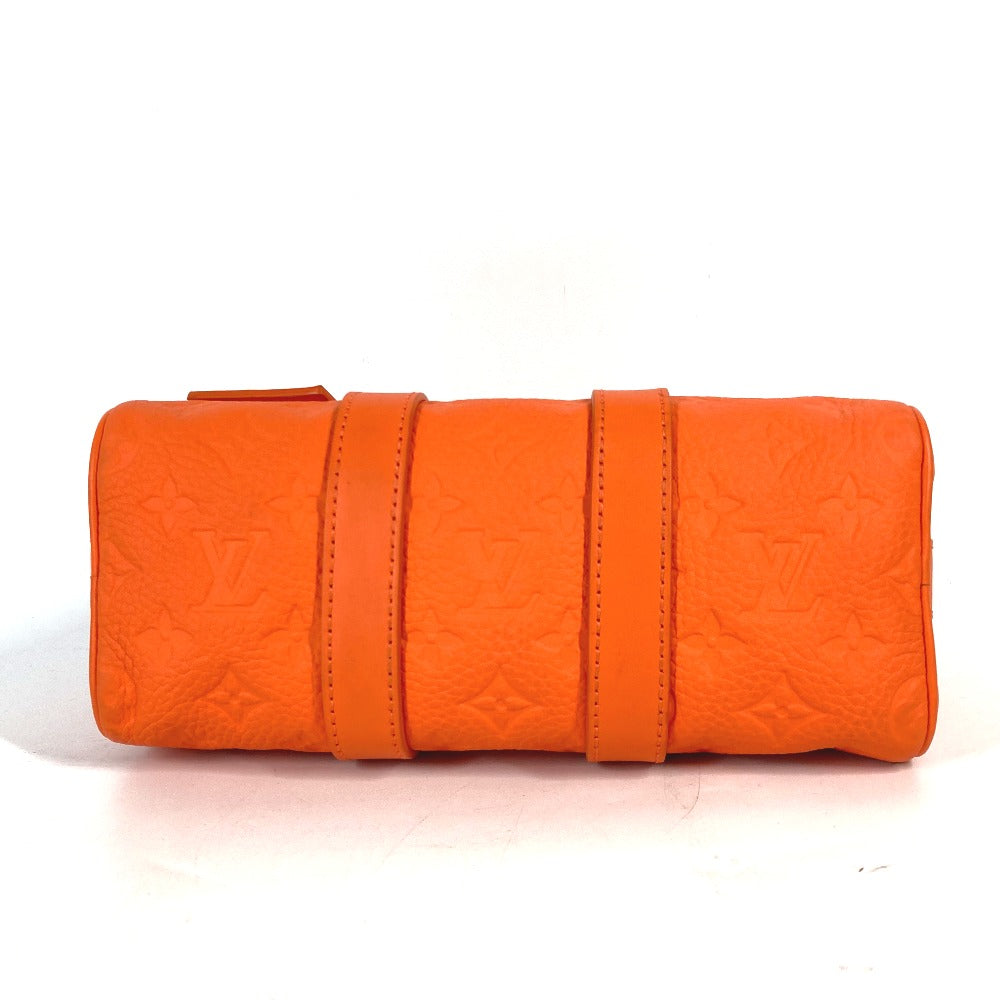 LOUIS VUITTON Handbag M20930 Taurillon Clemence Leather Orange Monogram Keepall bandouliere25