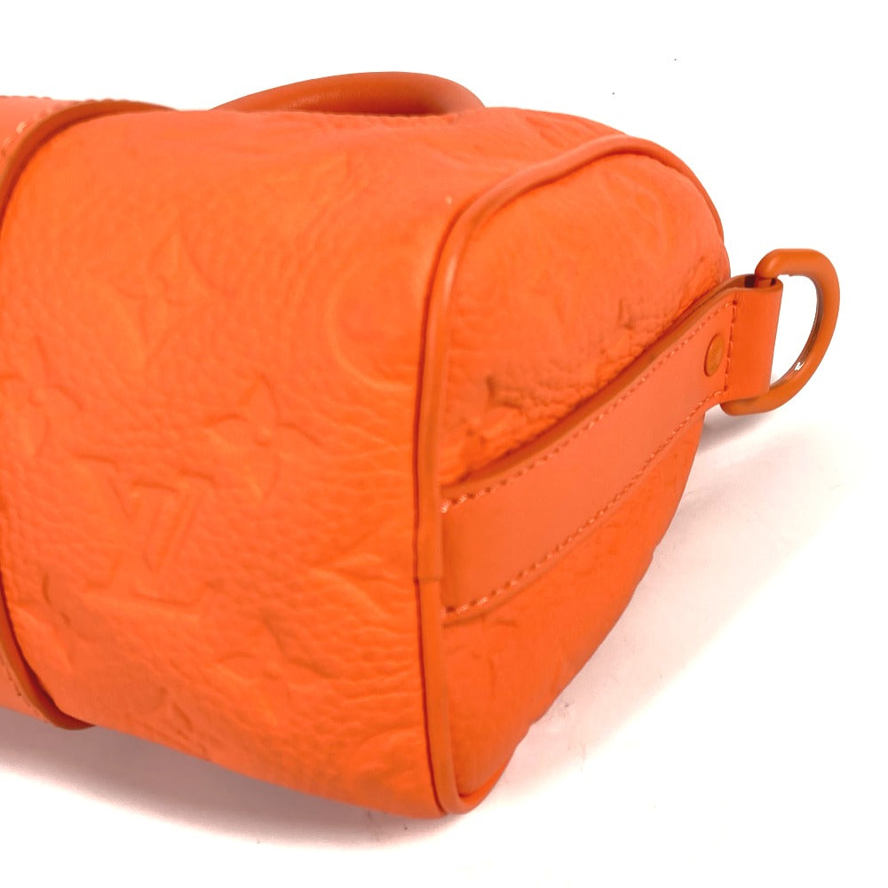 LOUIS VUITTON Handbag M20930 Taurillon Clemence Leather Orange Monogram Keepall bandouliere25