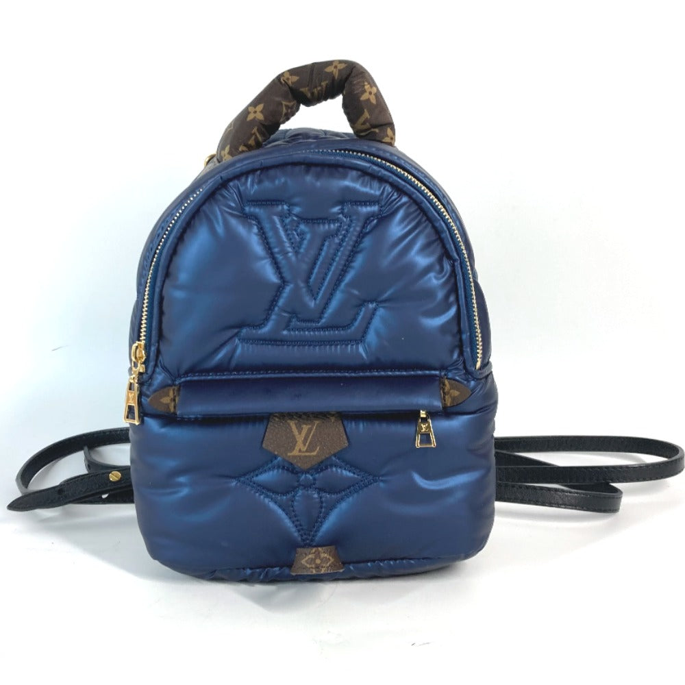 LOUIS VUITTON Backpack Nylon, Monogram Canvas Navy monogram palm springs Backpack MINI