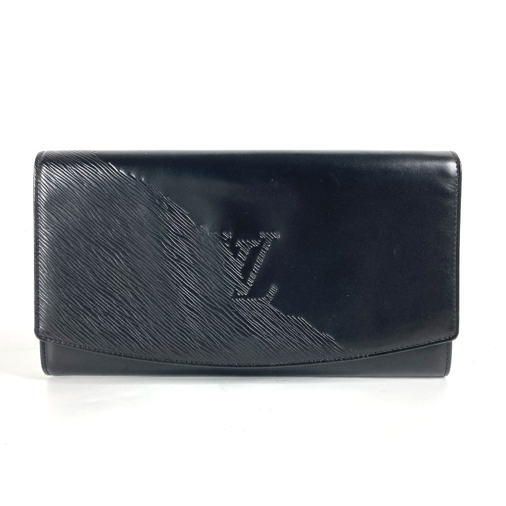 LOUIS VUITTON Clutch bag leather black Opera line Aegean mens