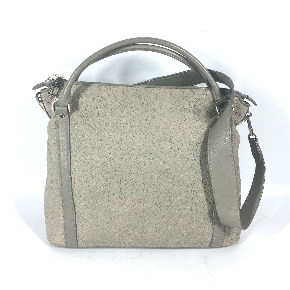 LOUIS VUITTON Tote Bag leather gray Monogram Antia Ixia PM Women