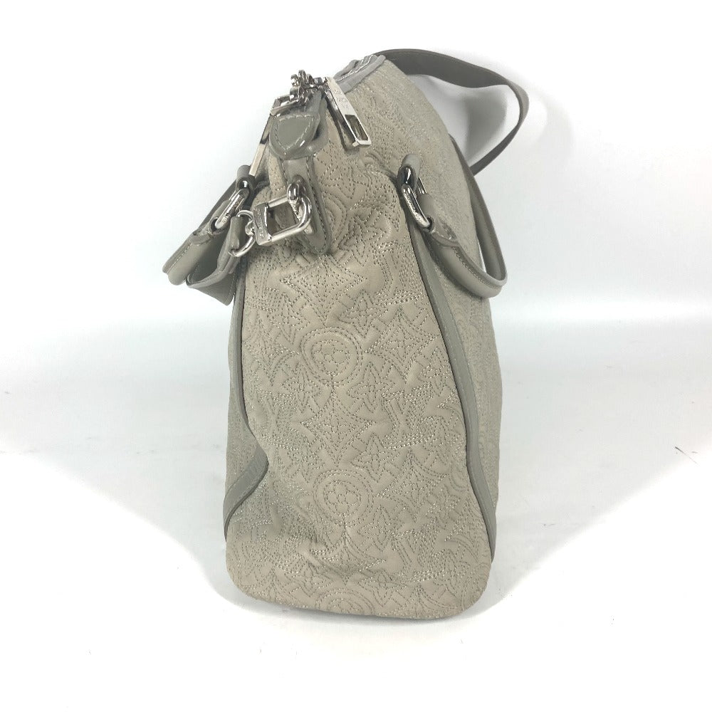 LOUIS VUITTON Tote Bag leather gray Monogram Antia Ixia PM Women