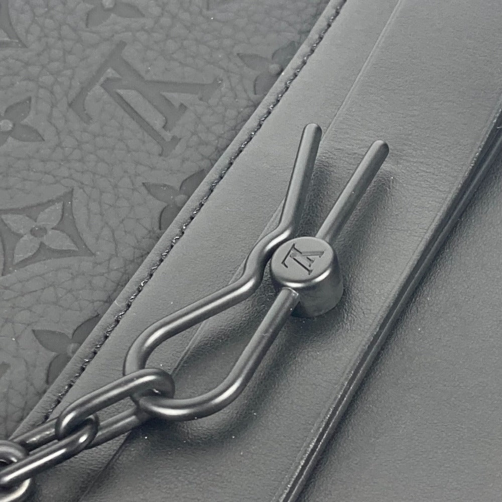 LOUIS VUITTON Clutch bag Taurillon Clemence Leather black Taurillon Clemence Monogram pochette steamer unisex(Unisex)