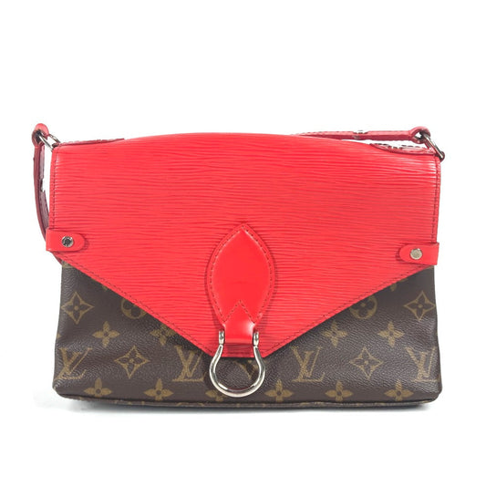 LOUIS VUITTON Shoulder Bag Epi Leather, Monogram Canvas Red epi monogram Saint-Michel Women
