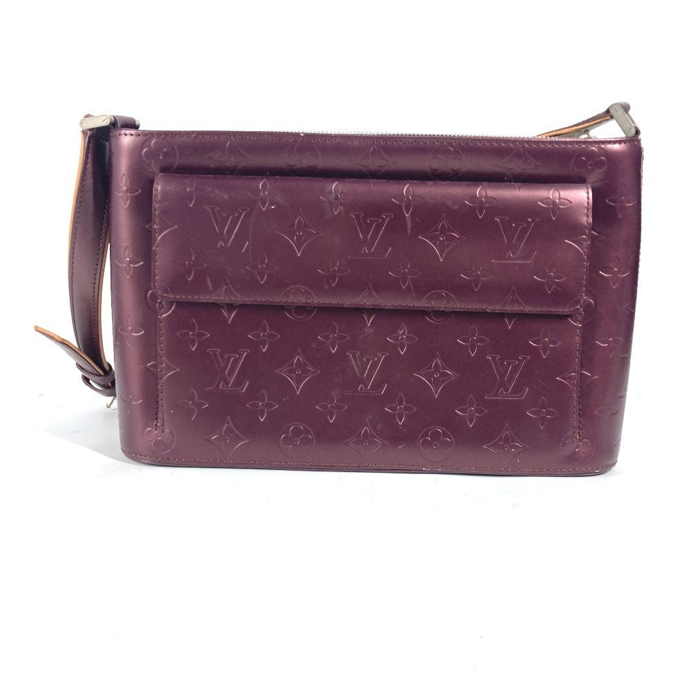LOUIS VUITTON Shoulder Bag Monogram mat leather purple Monogram mat Alston