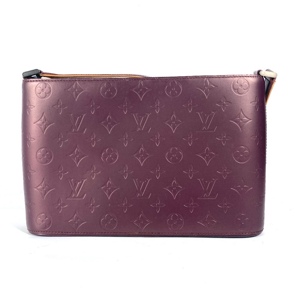 LOUIS VUITTON Shoulder Bag Monogram mat leather purple Monogram mat Alston