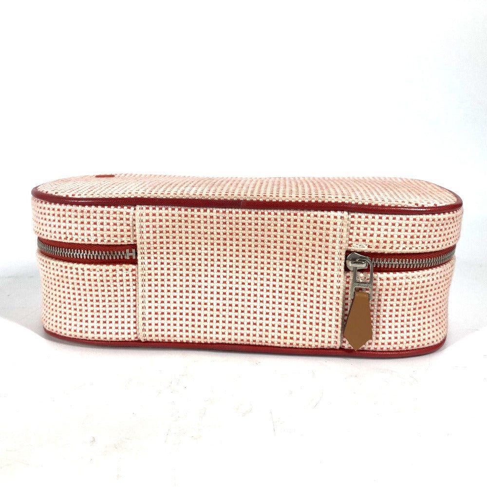 HERMES Pouch canvas pink Serie logo Escal Women