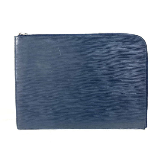 LOUIS VUITTON Clutch bag Epi Leather blue Epi Pochette Jules GM