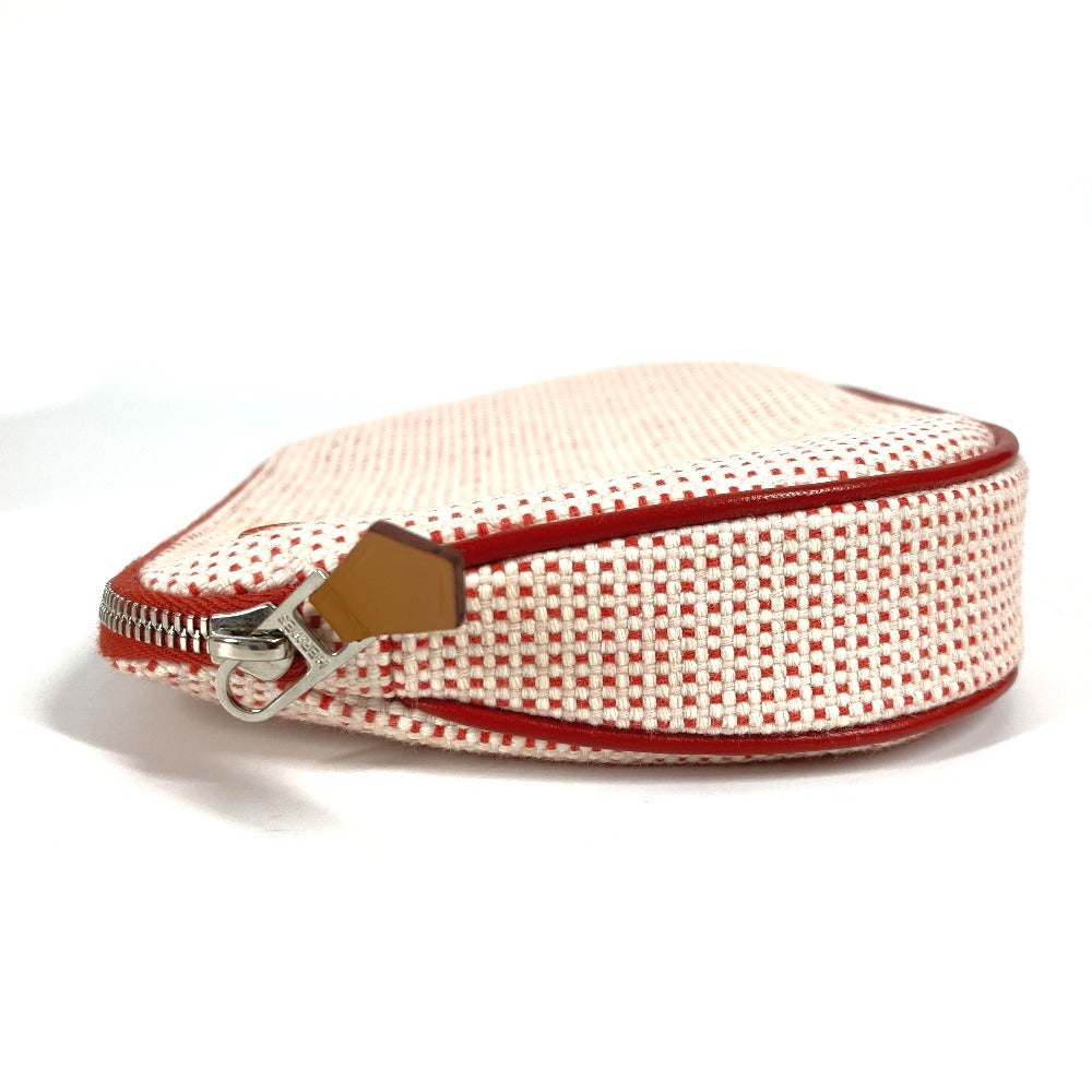 HERMES Pouch 01 cotton Red Pouch "Echappé"
