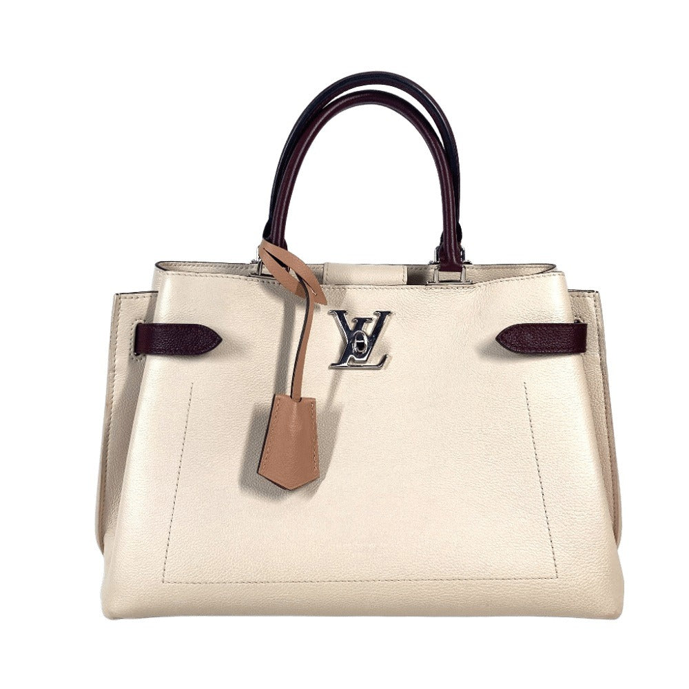 LOUIS VUITTON Handbag Calf leather beige Rock me day Women