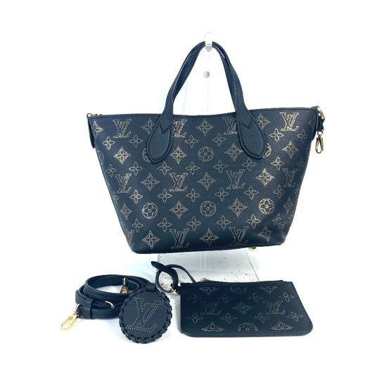 LOUIS VUITTON Shoulder Bag monogram mahina leather black Monogram Mahina Blossom PM Women