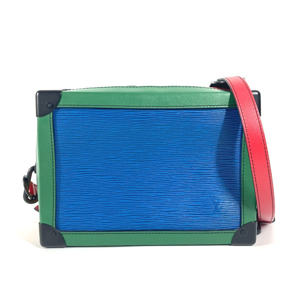 LOUIS VUITTON Shoulder Bag Epi Leather Blue x green Epi Tricolor Soft Trunk