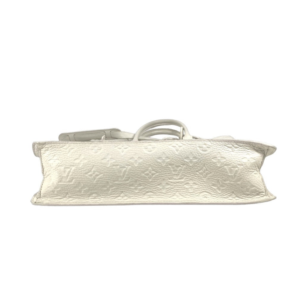 LOUIS VUITTON Handbag Taurillon Clemence Leather white Monogram Taurillon Clemence Sac Plat unisex(Unisex)