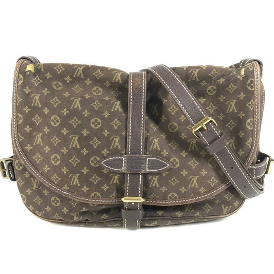 LOUIS VUITTON Shoulder Bag Monogram Mini-LinCanvas Brown Monogram mini run Saumur 30