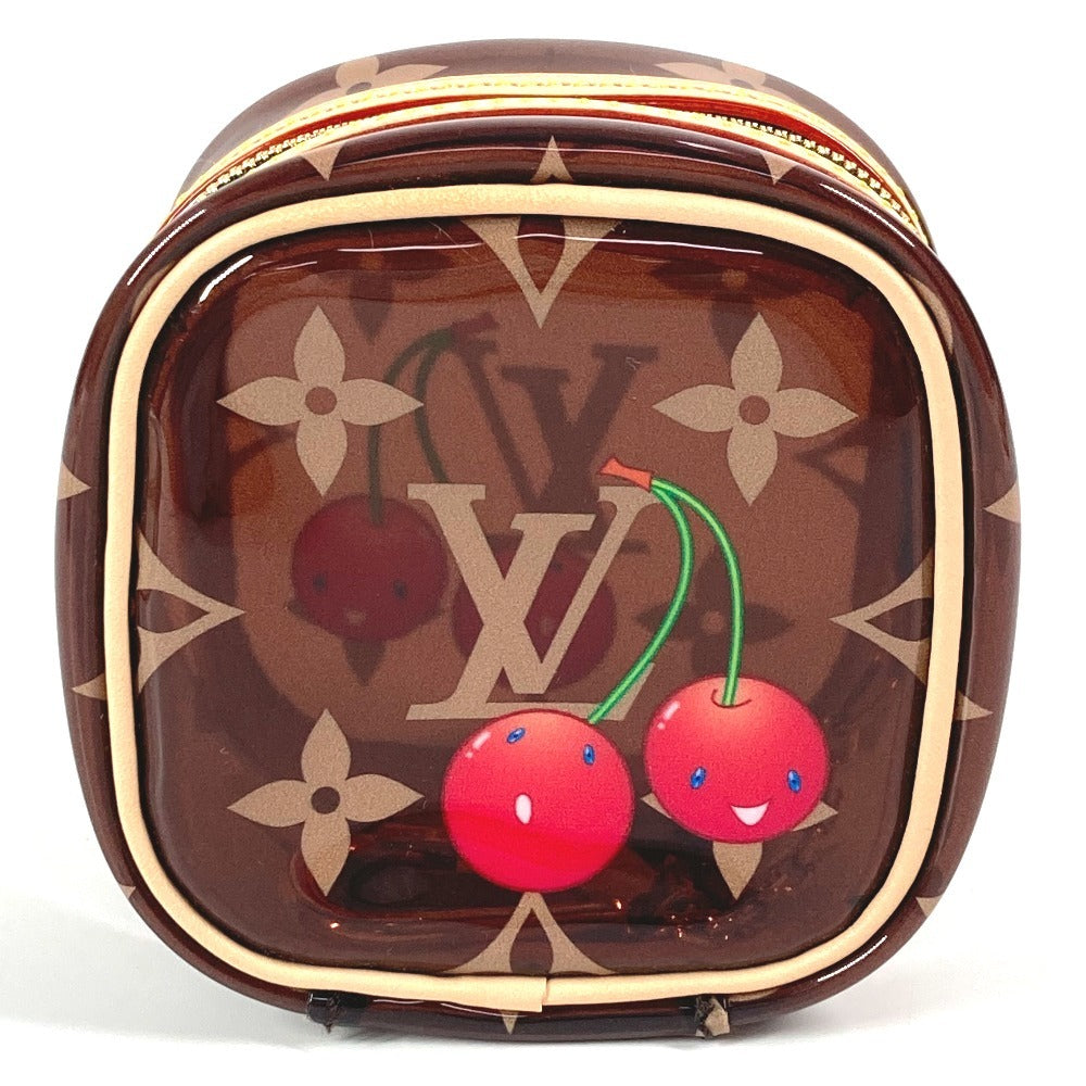 Luxury Women's Clutch Bag | LOUIS VUITTON Pouch PVC Brown Monogram Takashi Murakami Cherry LV × TM Porto Monnaie Cube