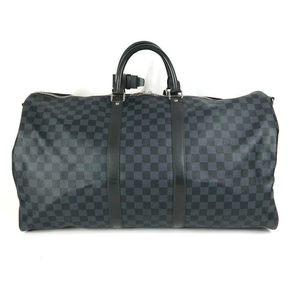 LOUIS VUITTON Boston Duffel bag Damier Cobalt Canvas Navy Damier Cobalt Keepall bandouliere55