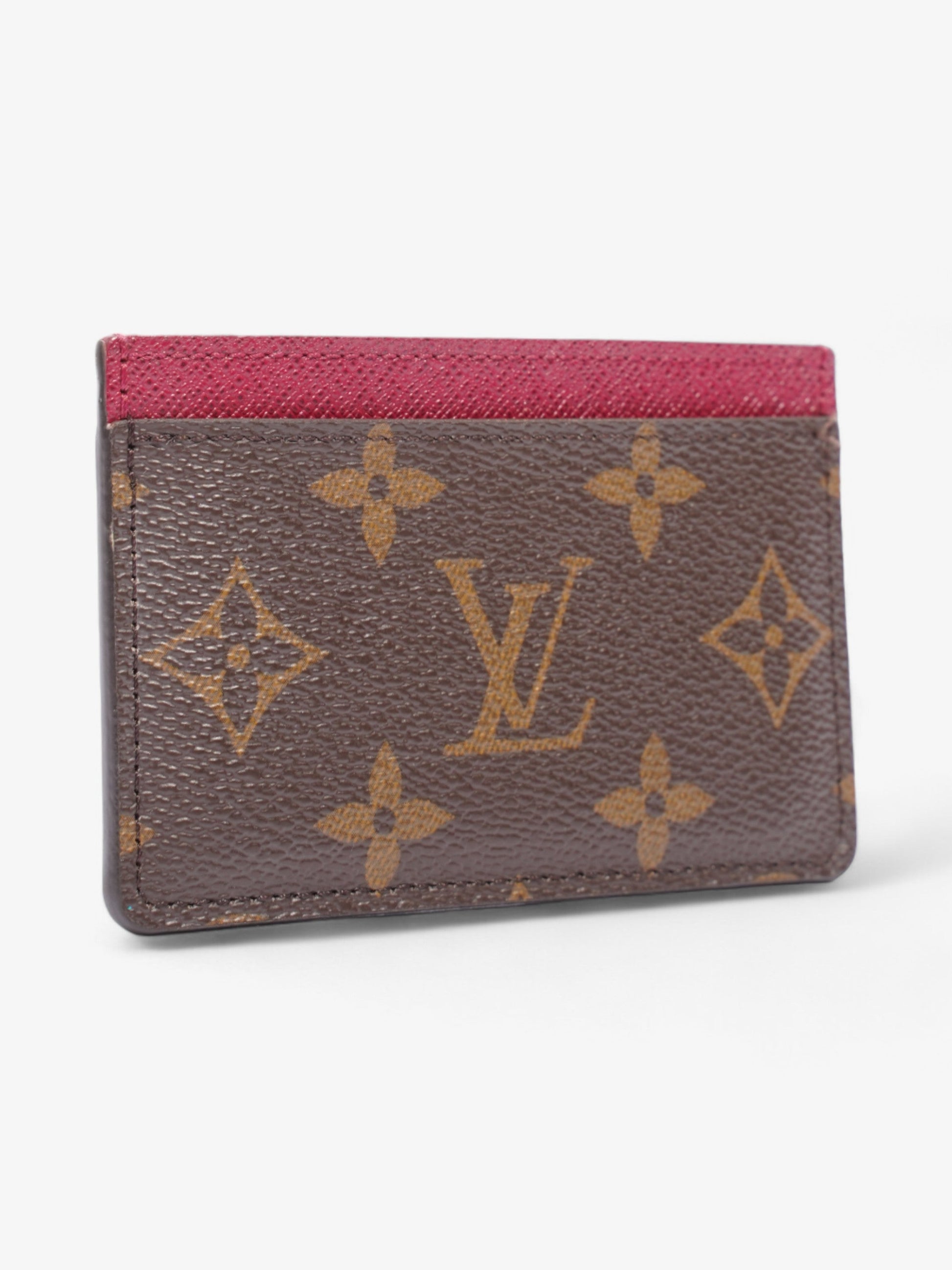 Louis Vuitton Card Holder Monogram / Fuschia Coated Canvas