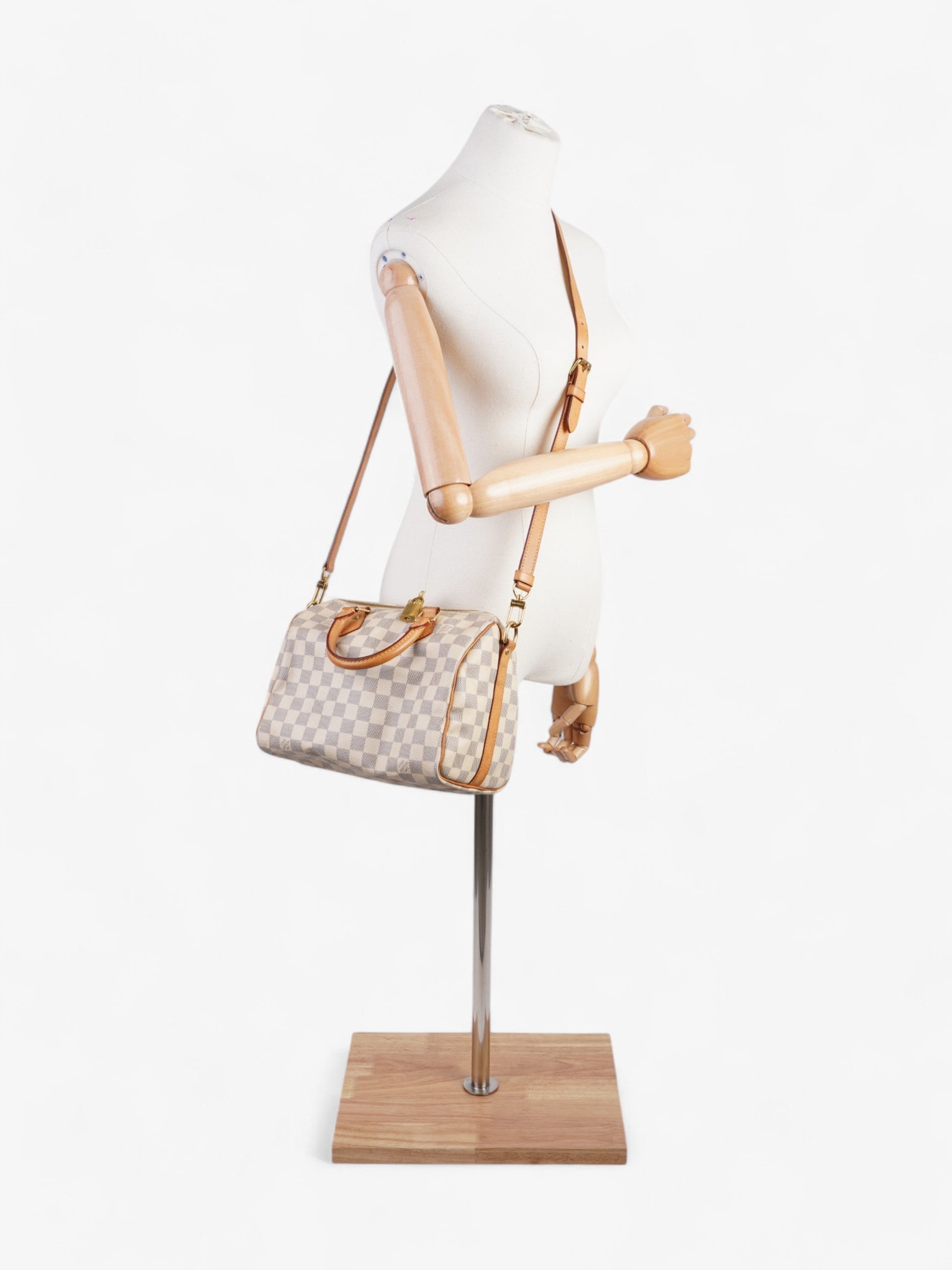 Louis Vuitton Speedy Bandoulière Damier Azur Coated Canvas 25