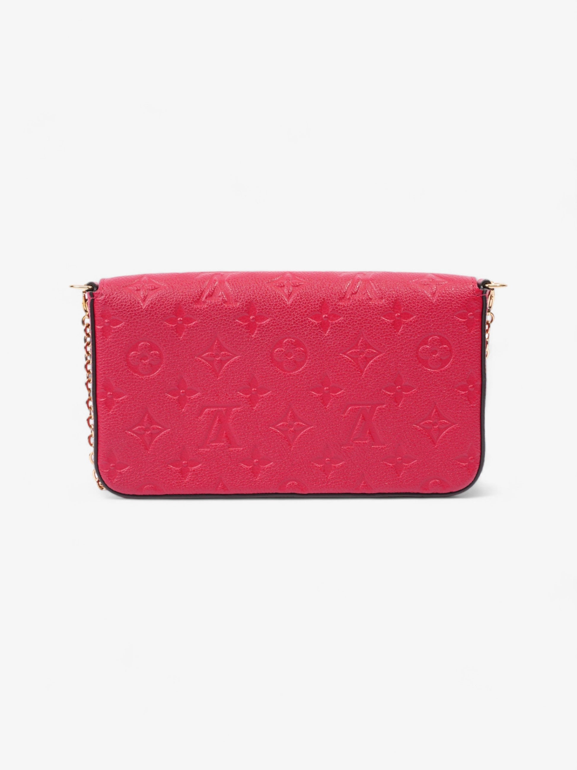 Louis Vuitton Pochette Felicie Red Monogram Empreinte Leather