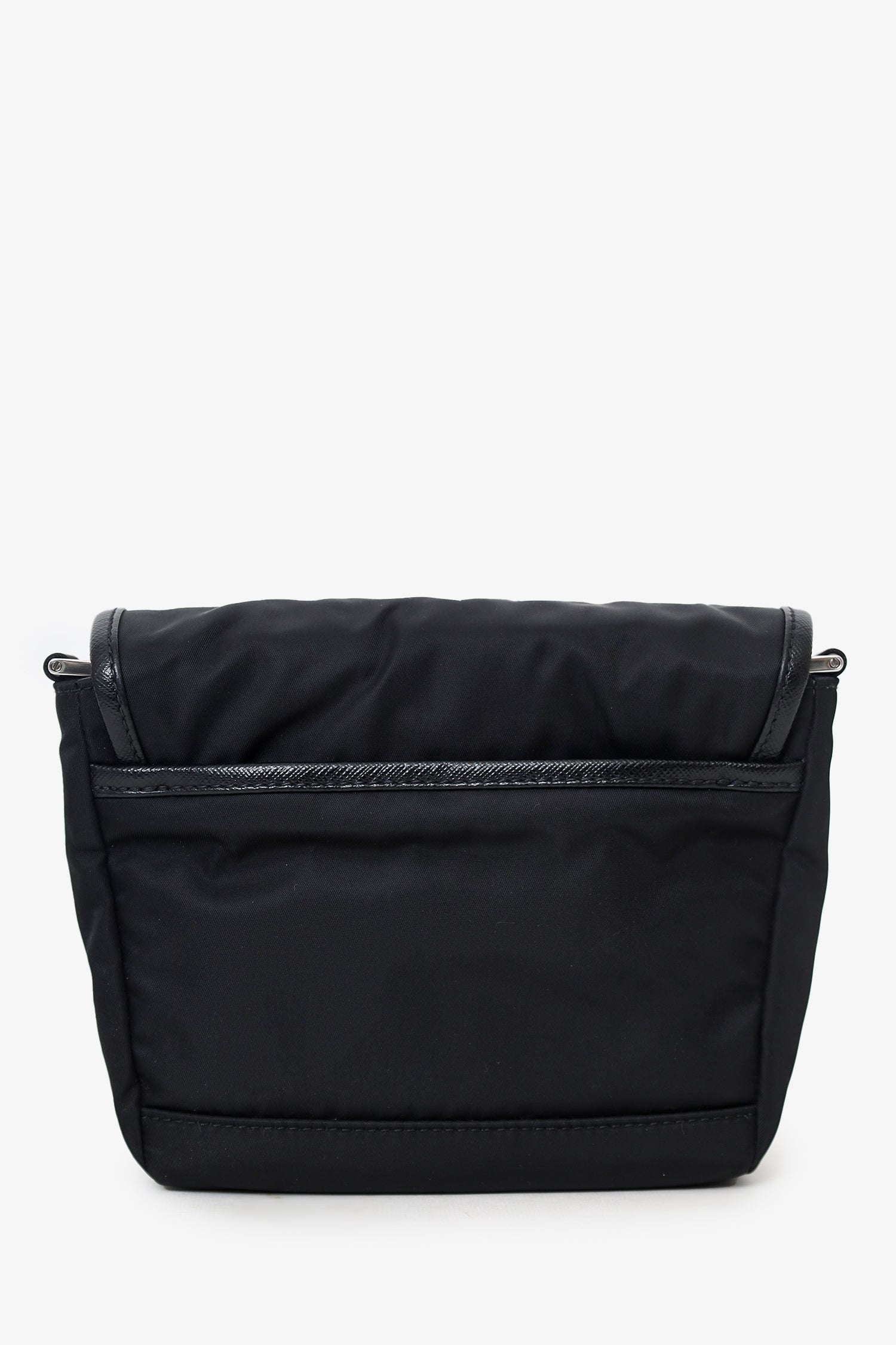Prada Black Re-Nylon and Saffiano Leather Small Shoulder Bag