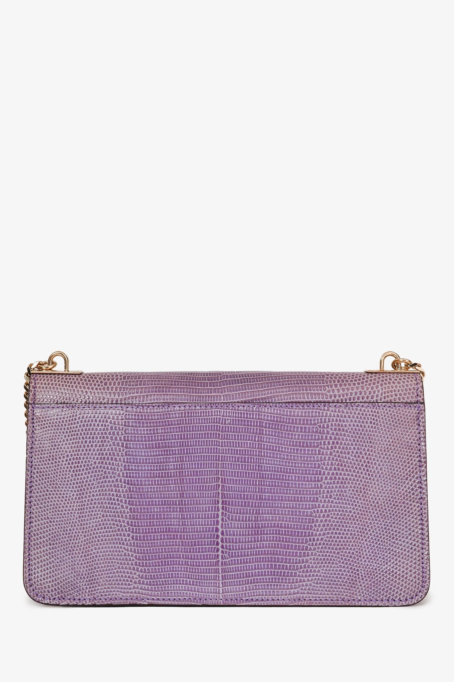 Gucci Purple Lizard Leather 1973 East West Chain Bag