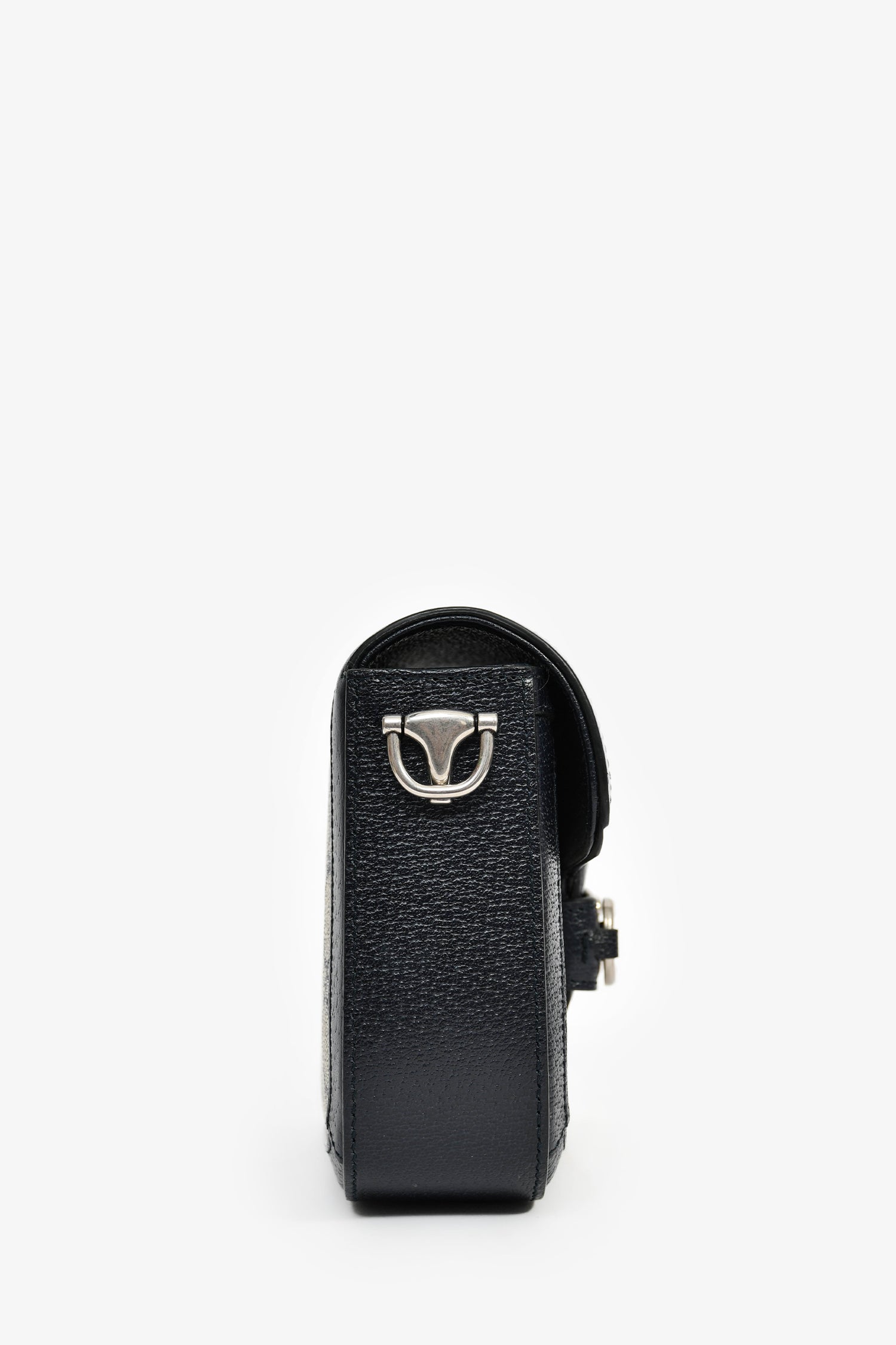 Gucci Navy GG Monogram 'Horsebit 1955' Small Shoulder Bag