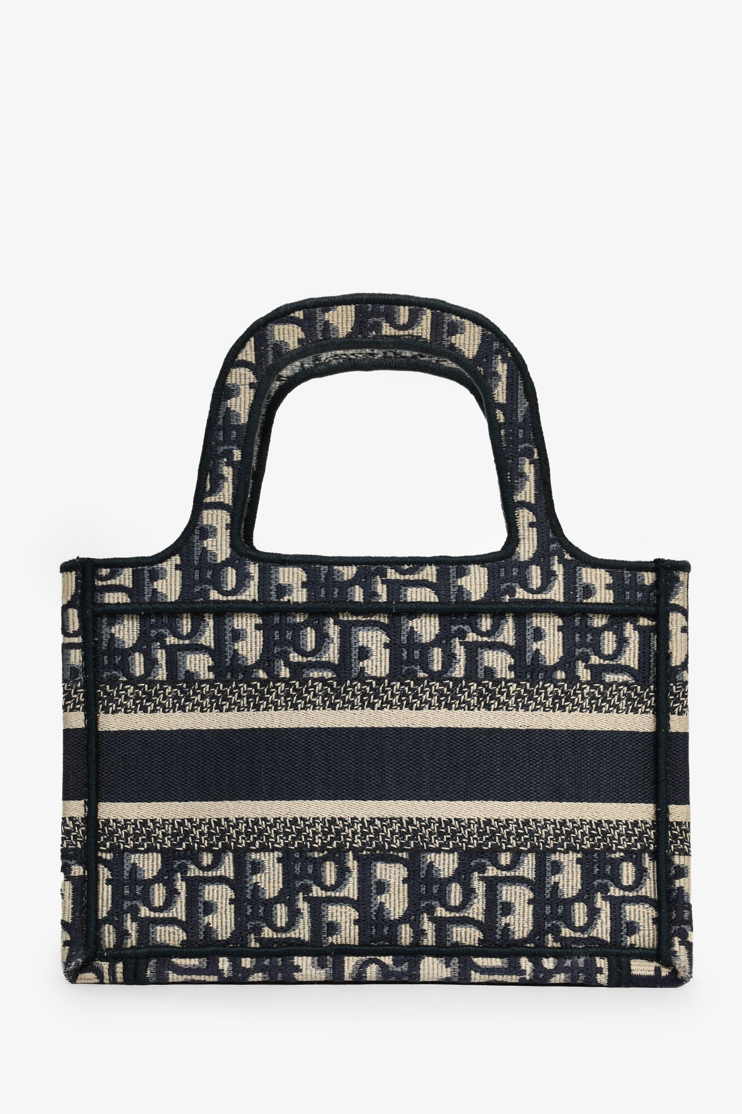 Christian Dior 2020 Navy Oblique Mini Book Tote