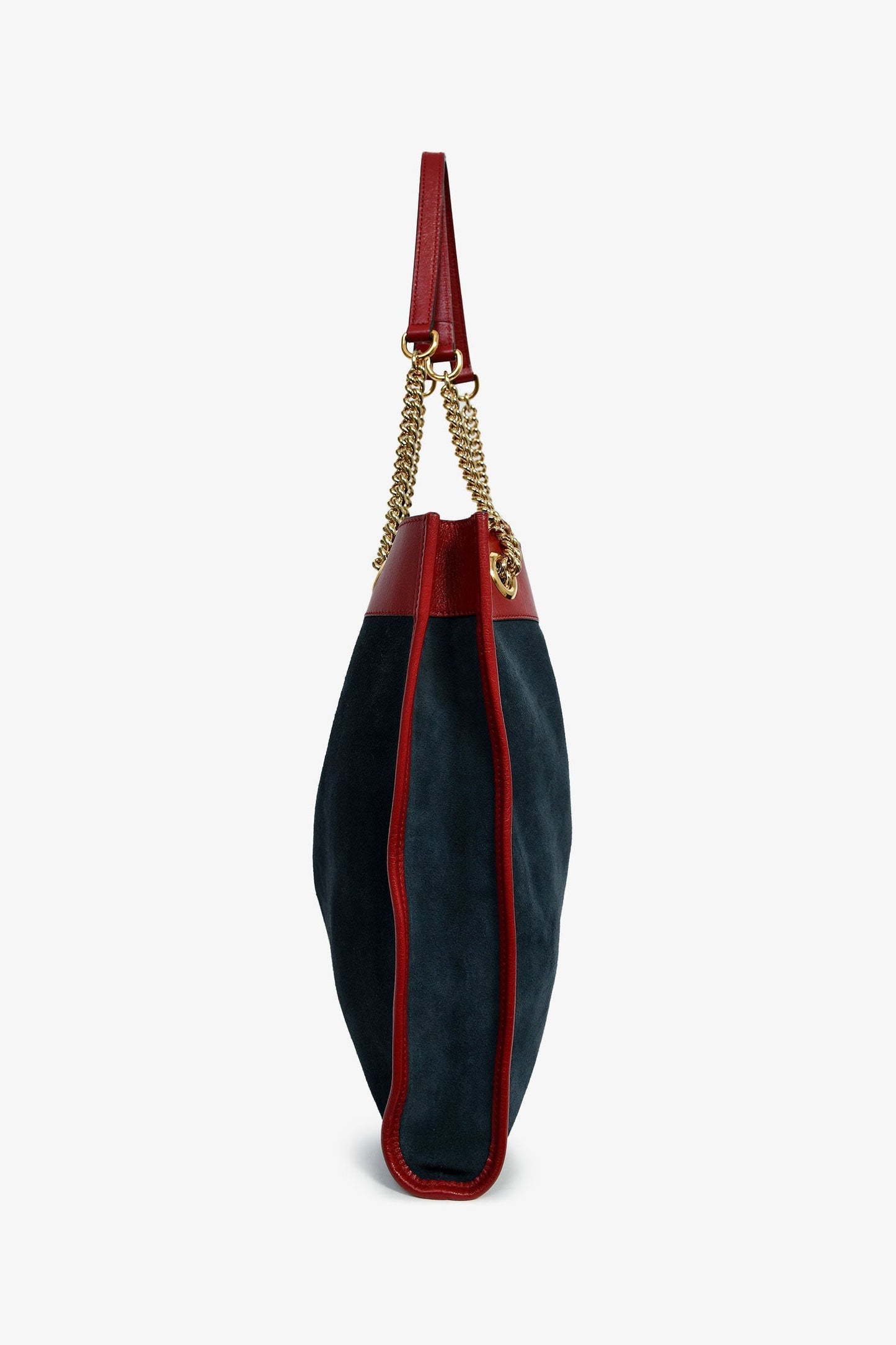 Gucci Navy Suede Raja Tiger Head Tote Bag
