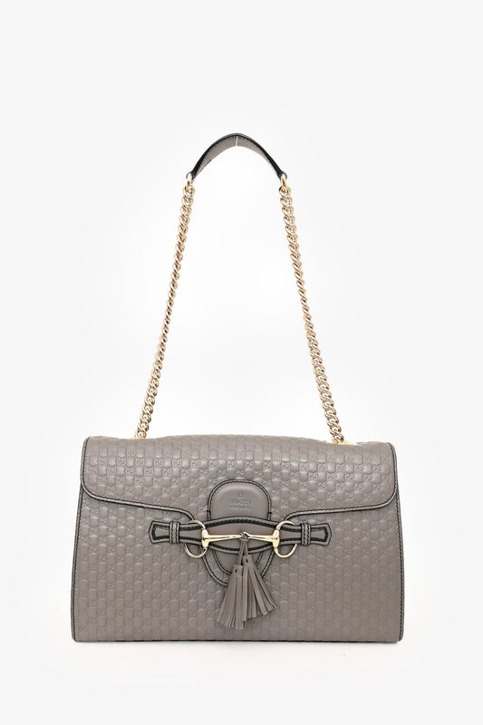 Gucci Grey Guccisima Medium Emily Shoulder Bag