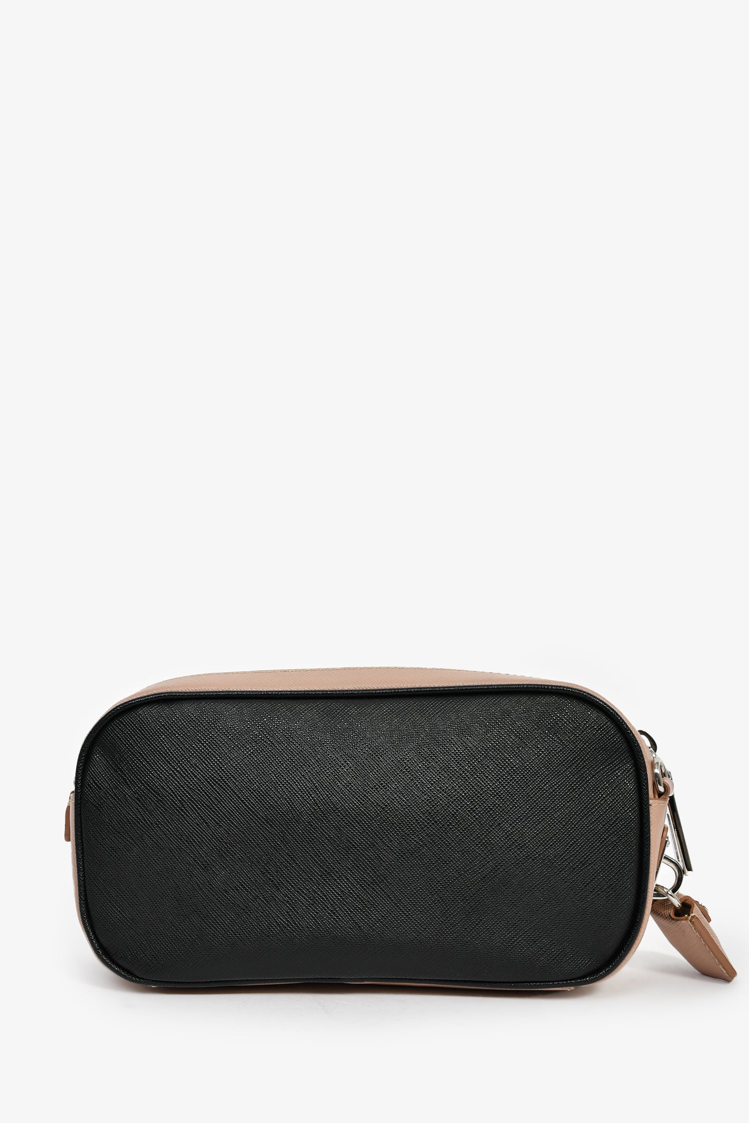 Prada Mauve/Black Saffiano Two-Tone Buckle Camera Bag