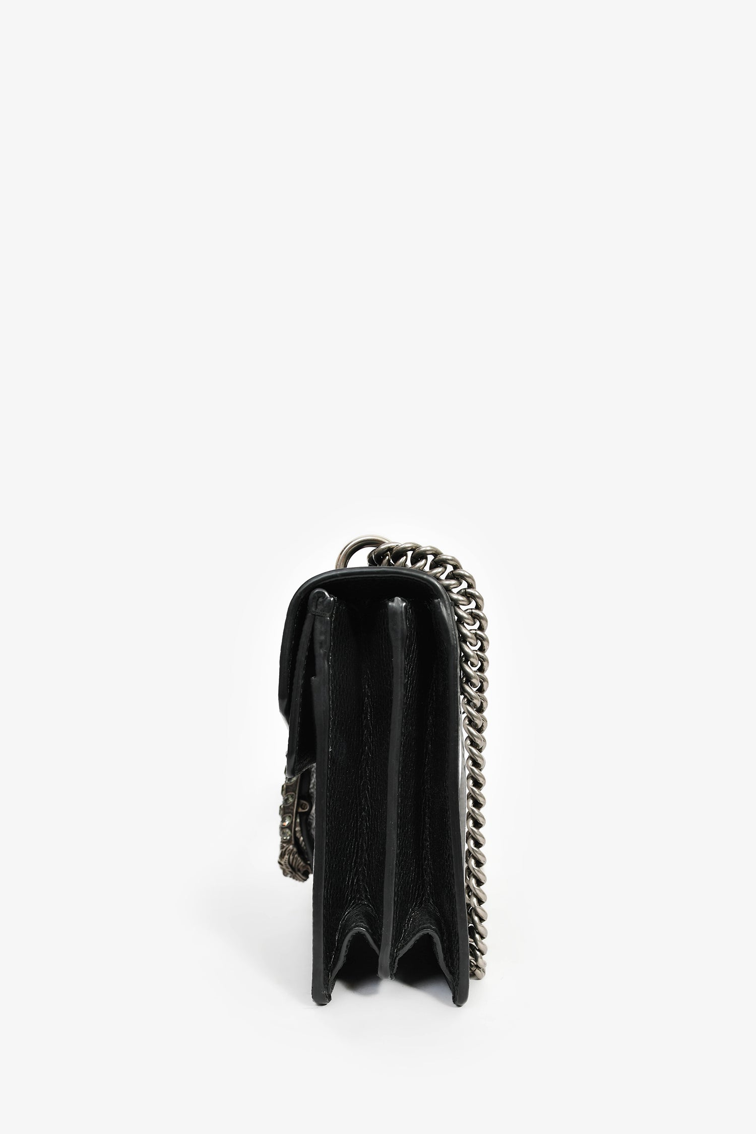 Gucci Black Leather Small Dionysus Shoulder Bag