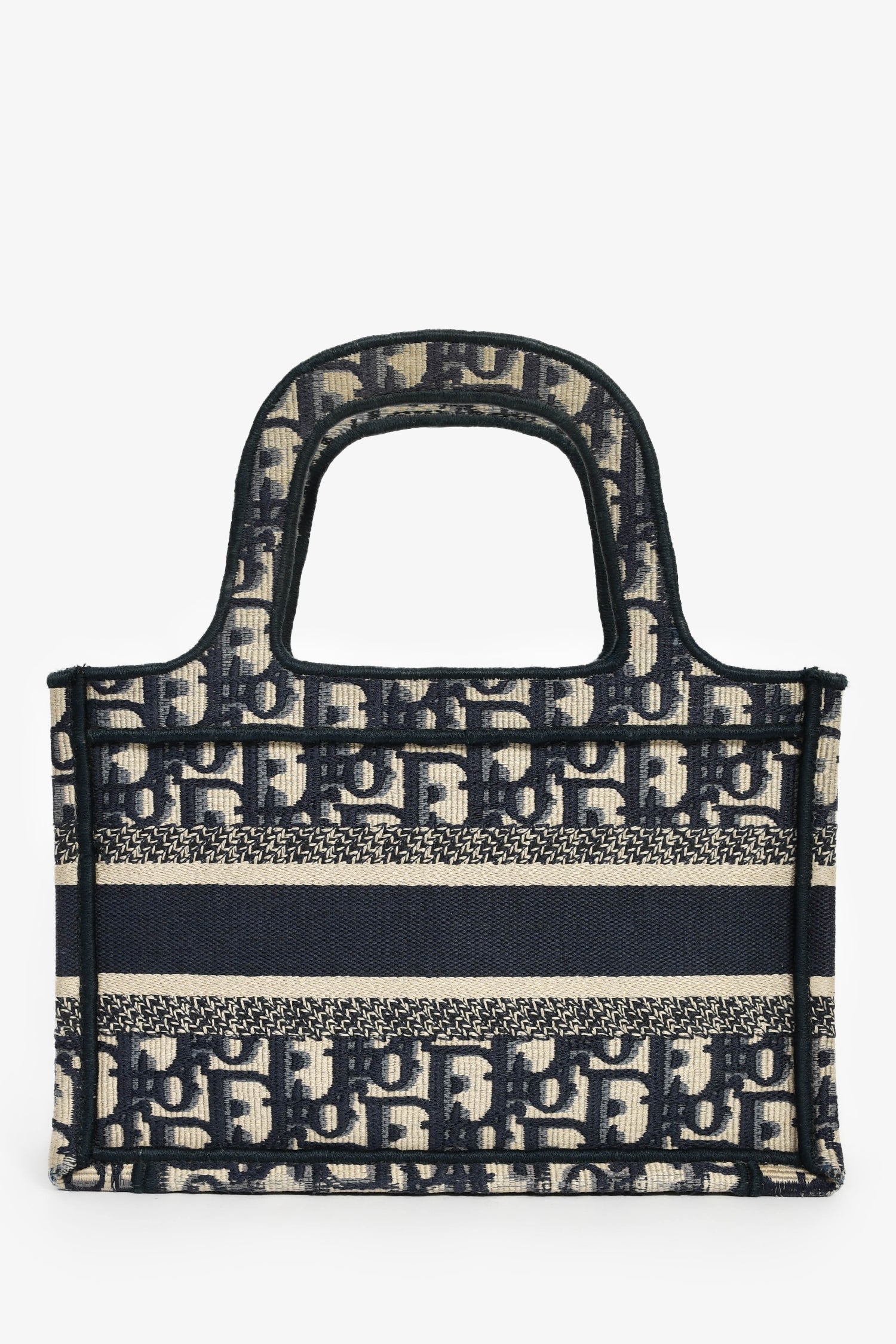 Christian Dior 2020 Navy Oblique Mini Book Tote
