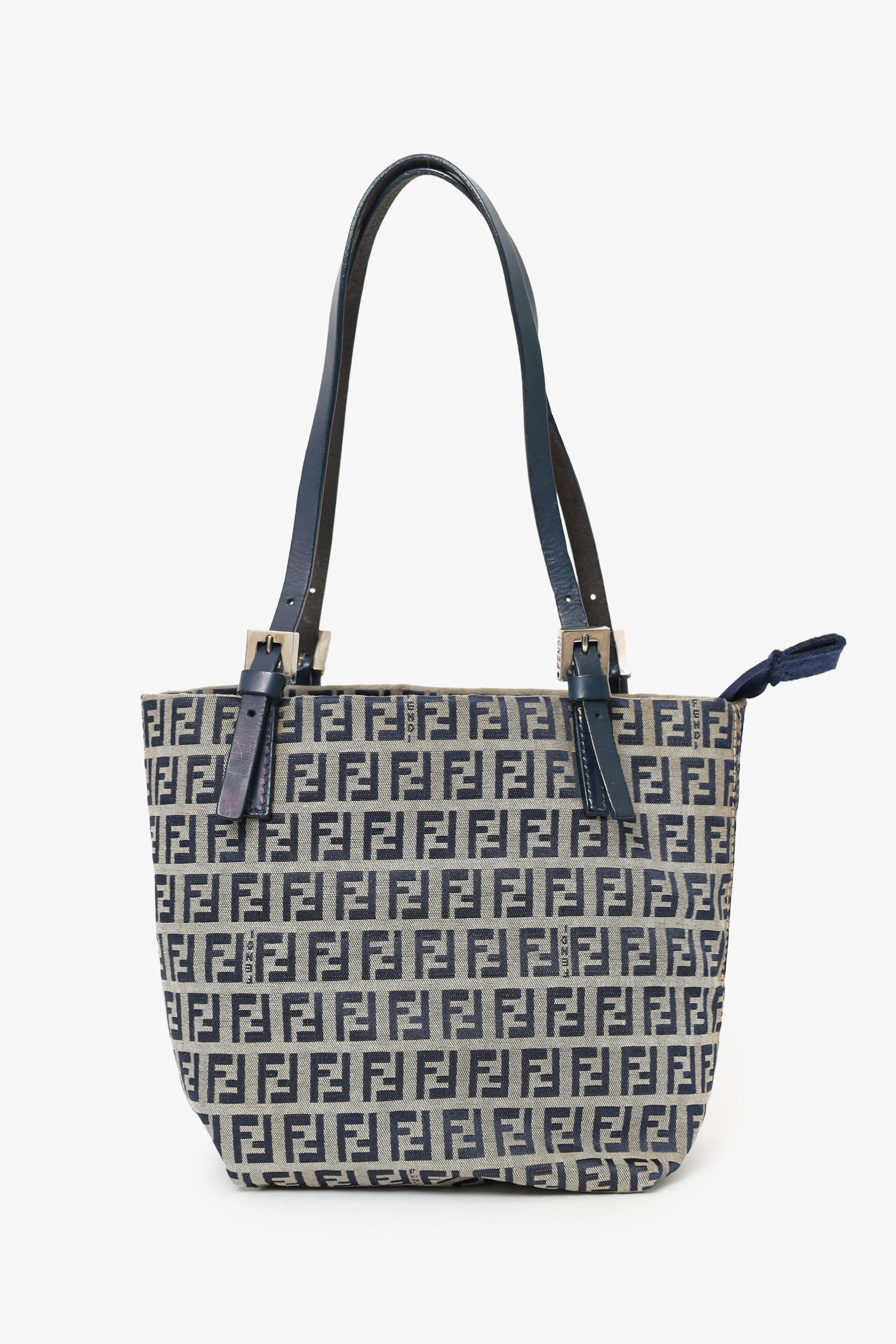 Fendi Navy/Grey FF Zucca Canvas Mini Bucket Bag