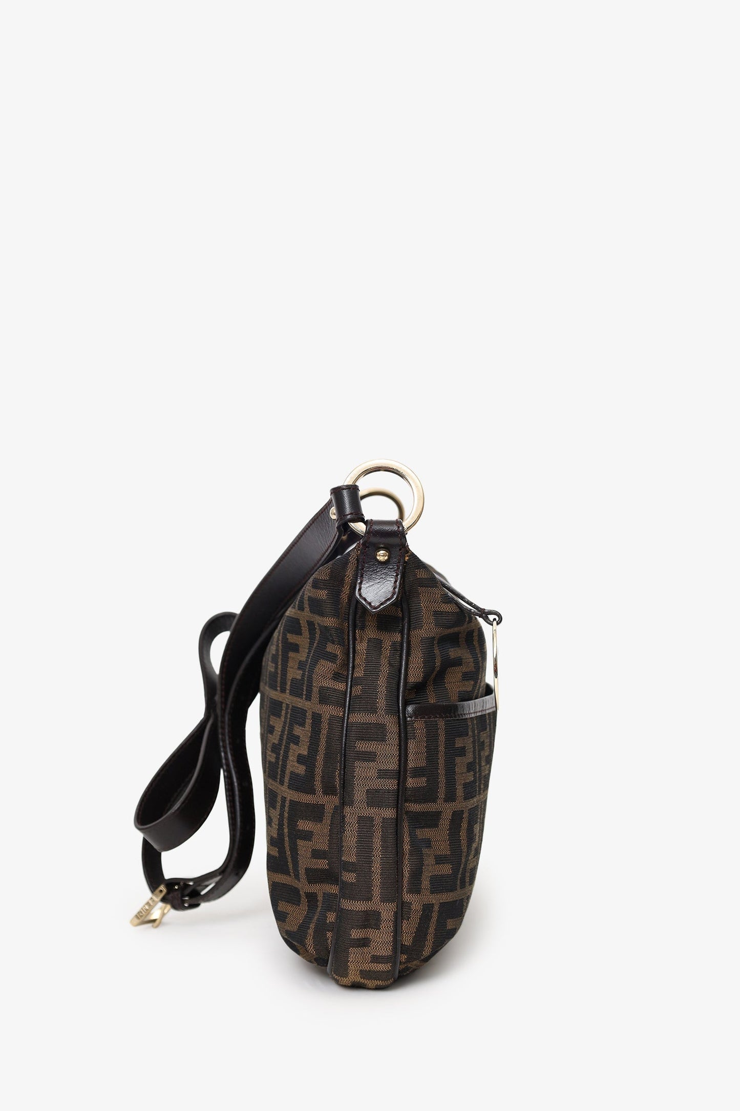 Fendi Brown Zucca Canvas Crossbody Bag