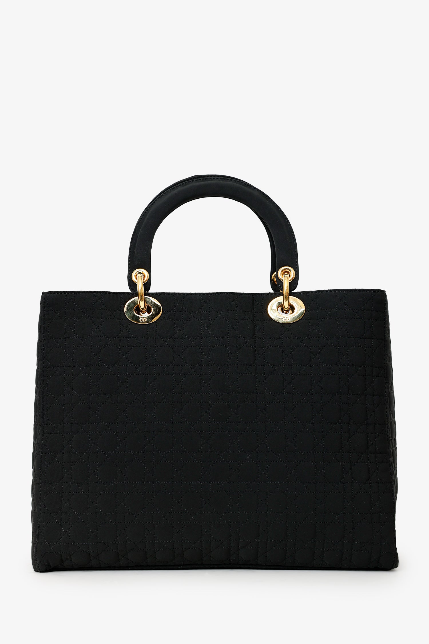 Christian Dior 1999 Nylon Cannage Large Lady Dior Bag