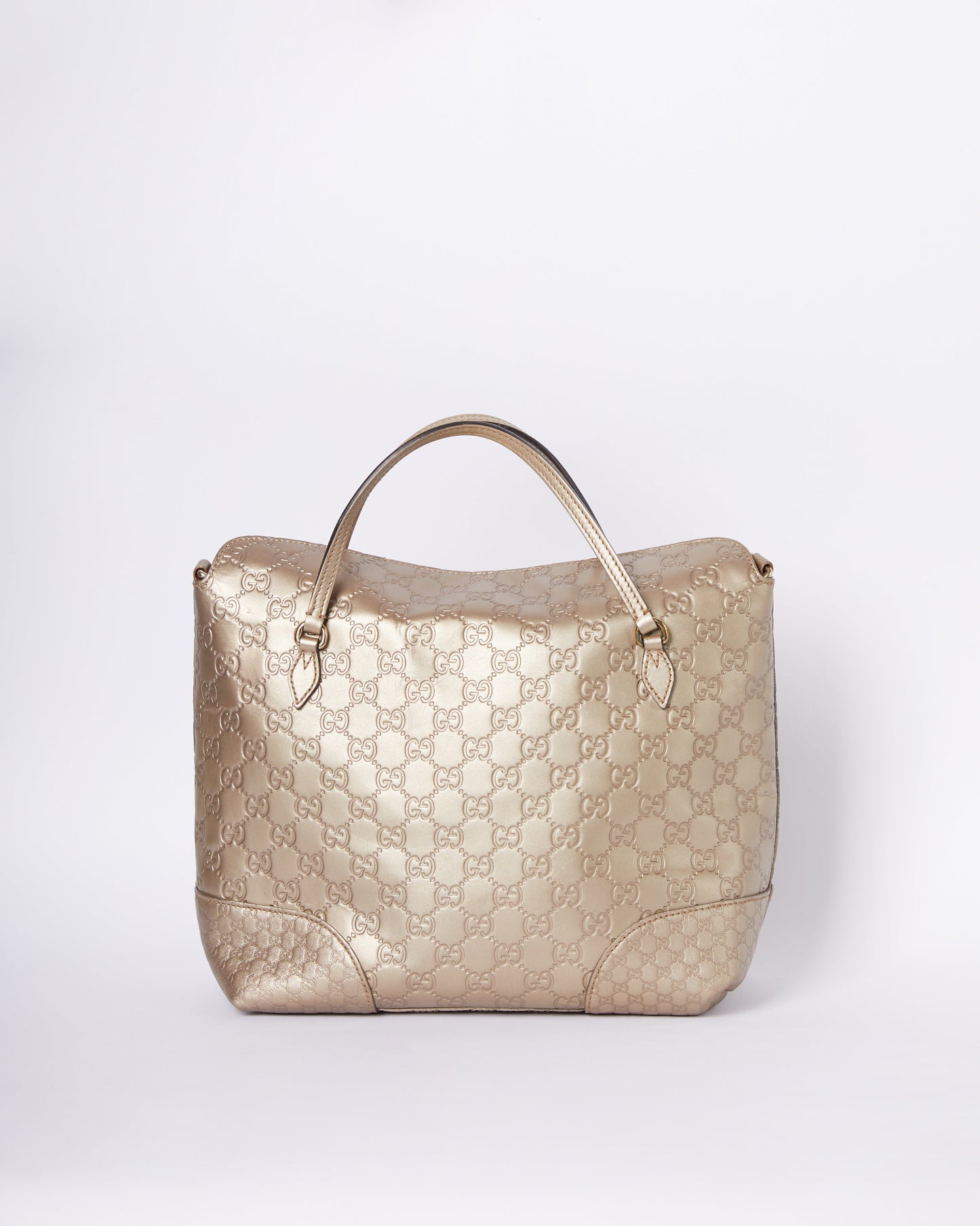 Gucci Lou Leather Canvas Tote