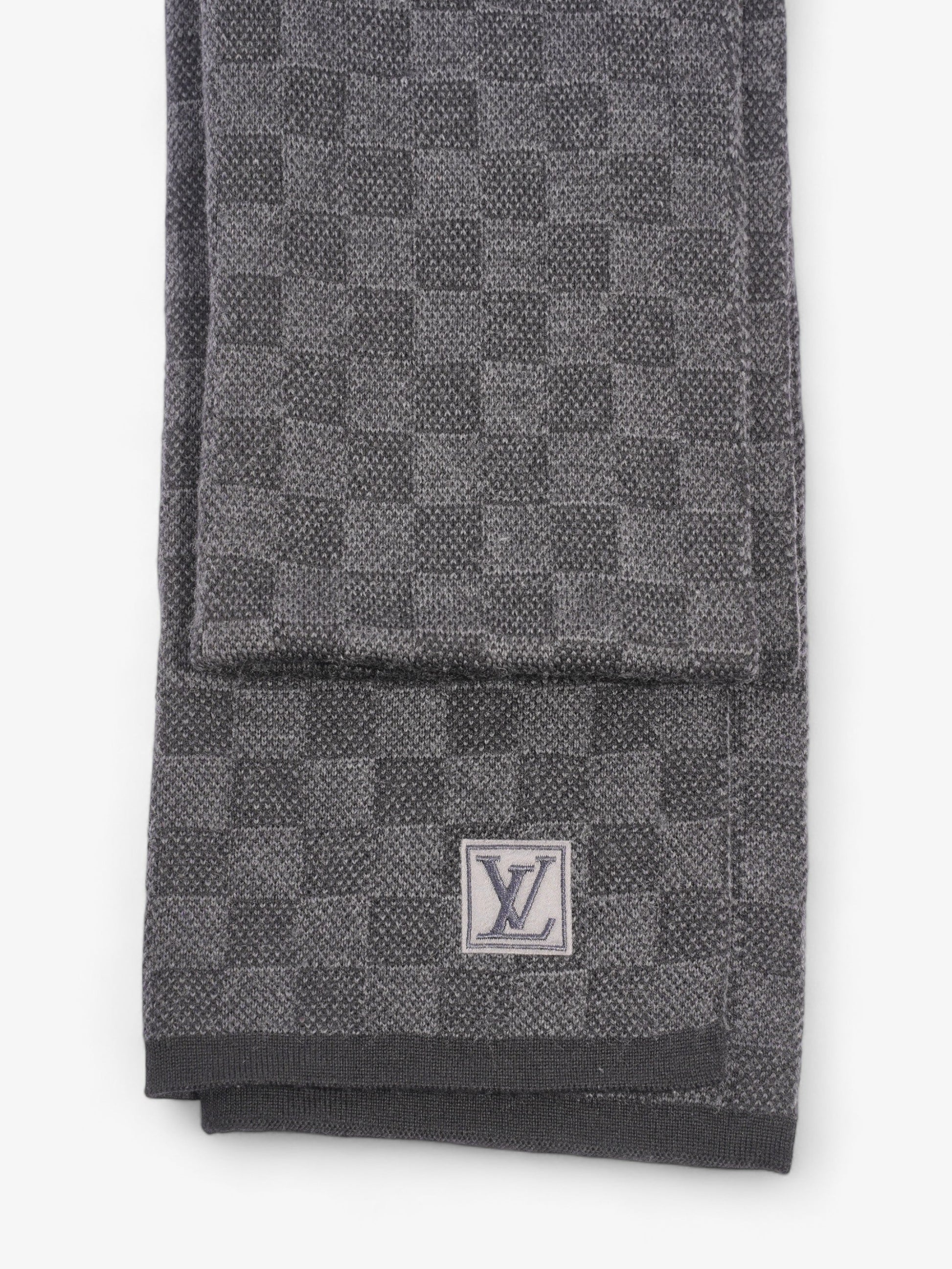 Louis Vuitton Damier Scarf Damier Graphite Wool