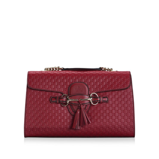 Gucci Monogram Chain Leather Shoulder Bag