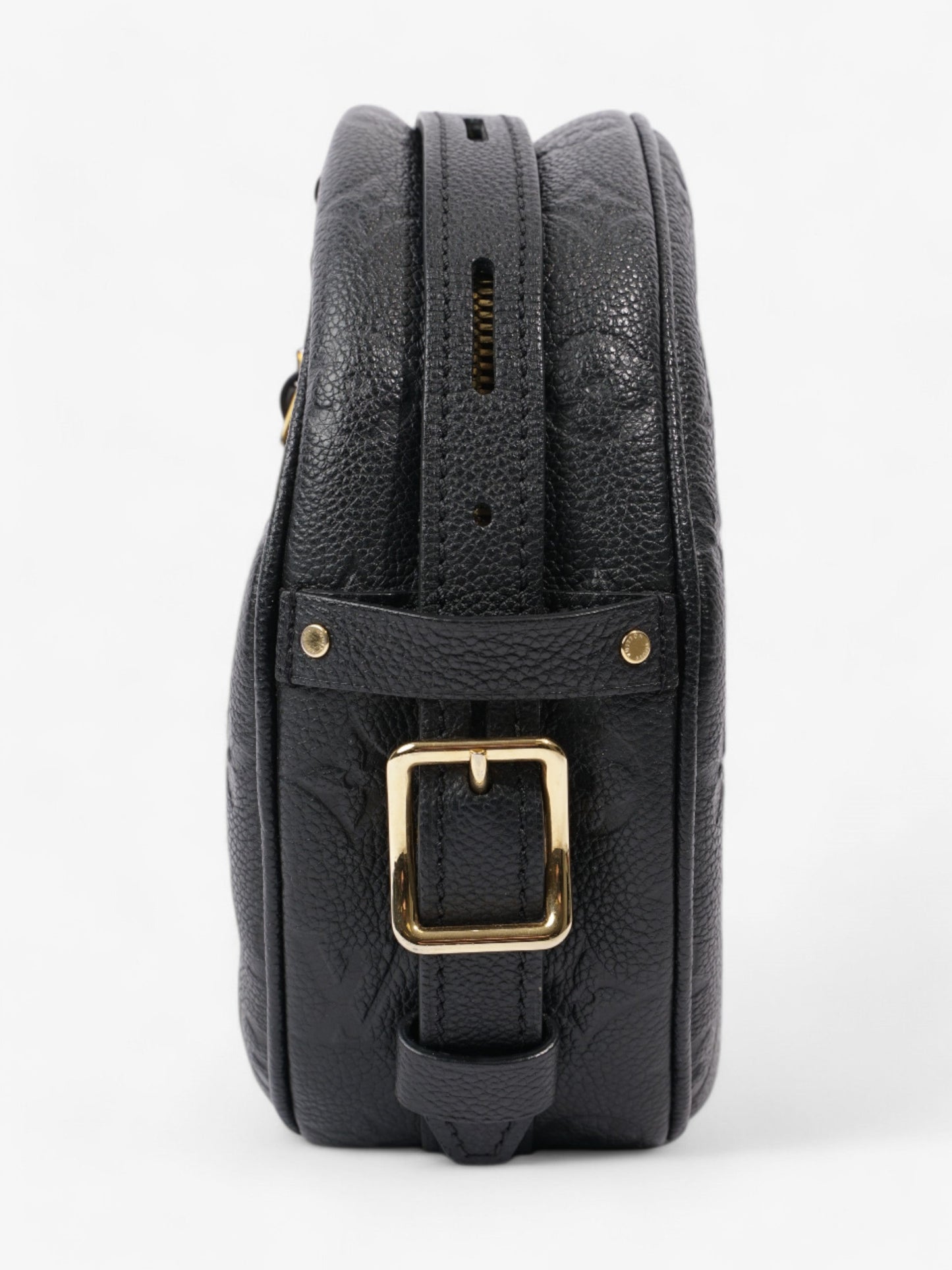 Louis Vuitton Boite Chapeau Souple Black Empreinte Leather MM