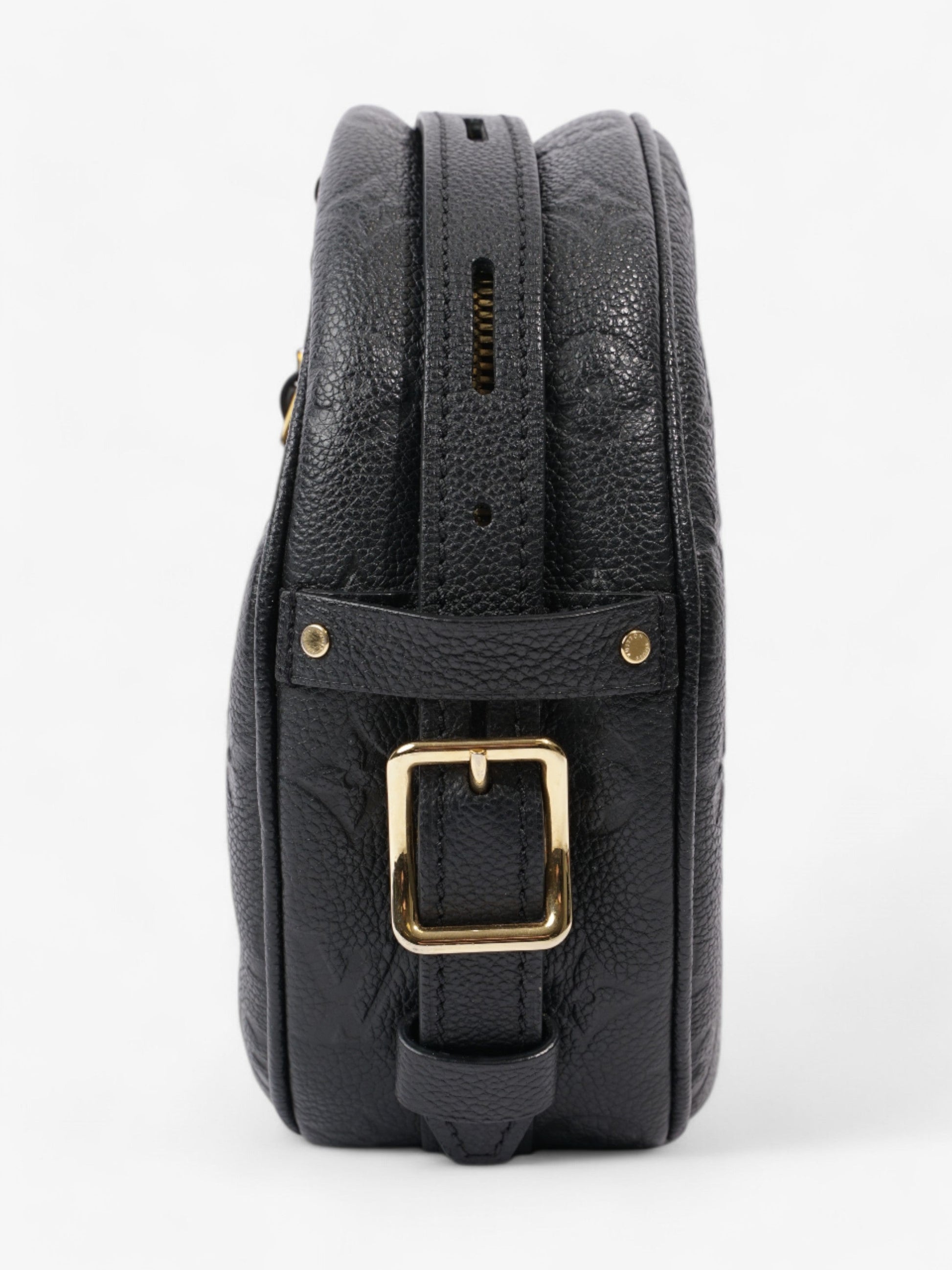 Louis Vuitton Boite Chapeau Souple Black Empreinte Leather MM