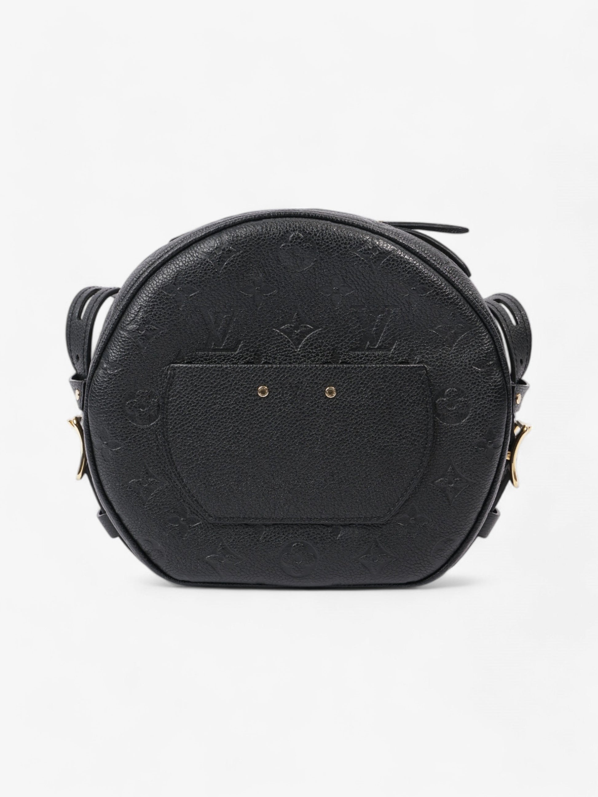 Louis Vuitton Boite Chapeau Souple Black Empreinte Leather MM