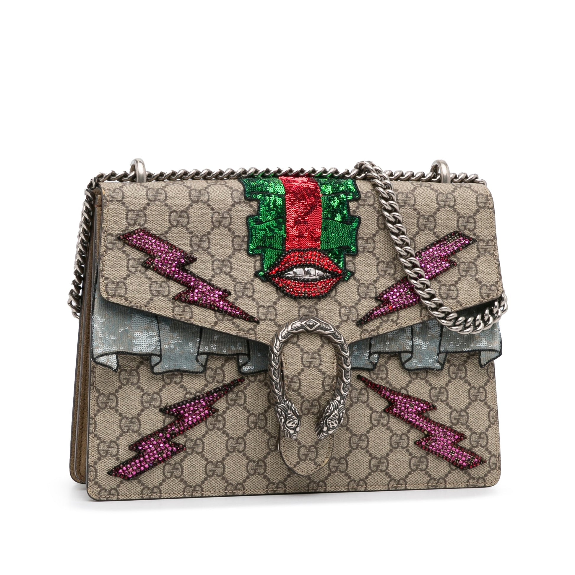 Gucci Dionysus Brown Canvas Chain Crossbody Style 3