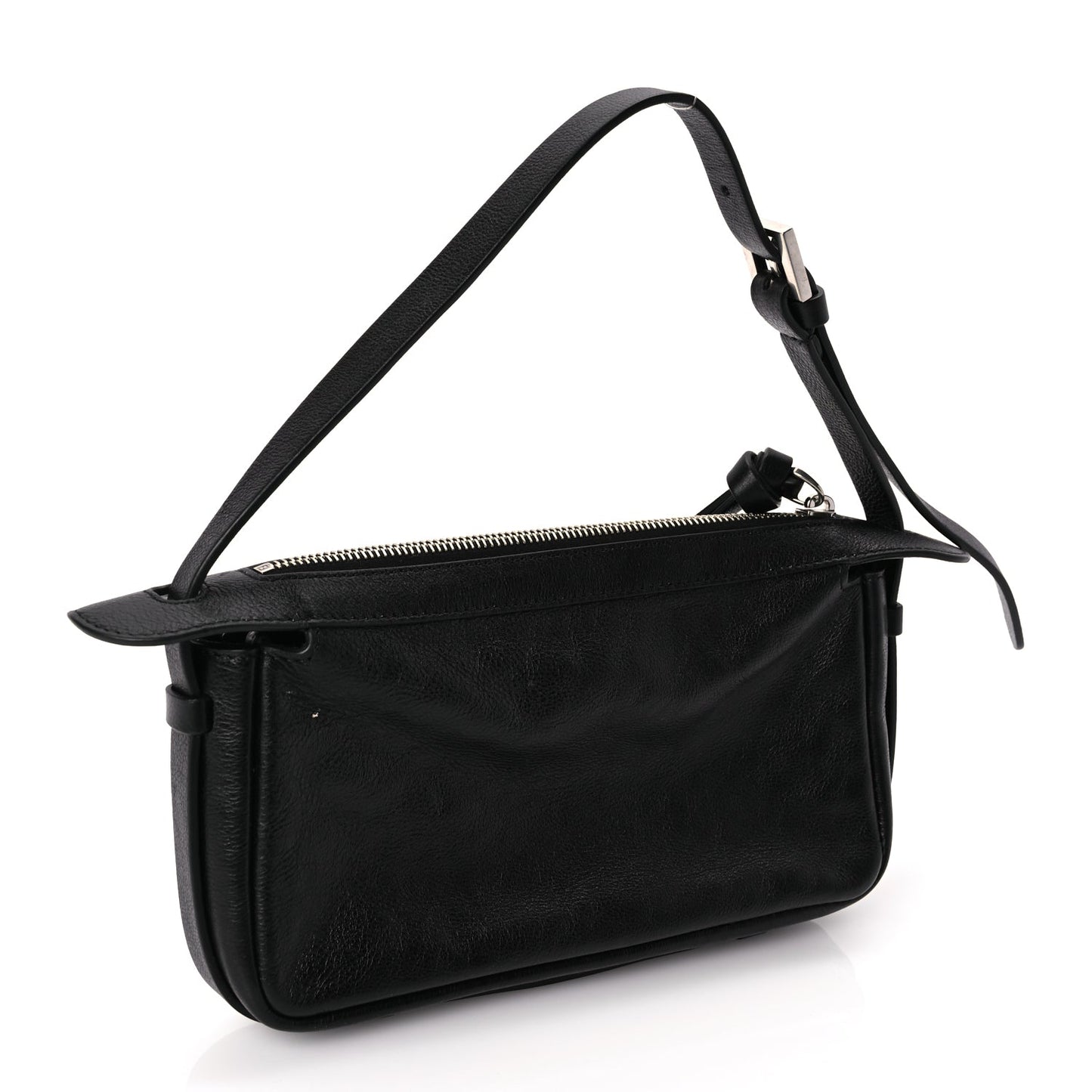 Fendi Vitello Mini Simply Fendi Shoulder Bag Black