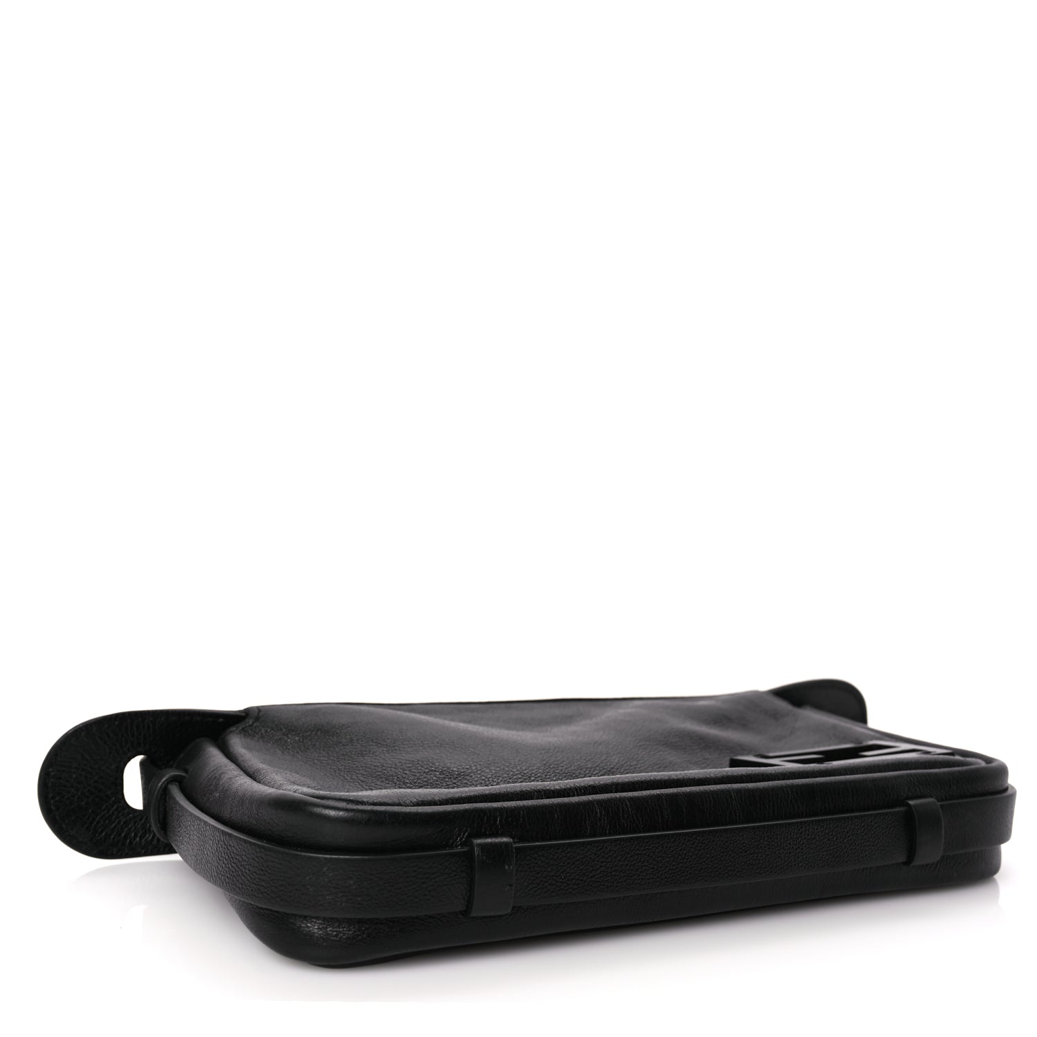 Fendi Vitello Mini Simply Fendi Shoulder Bag Black