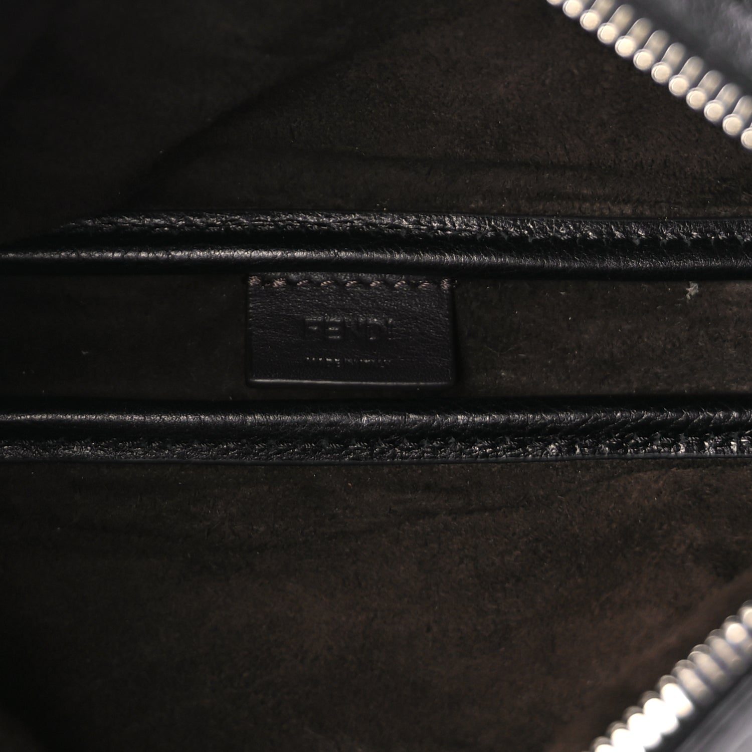 Fendi Vitello Mini Simply Fendi Shoulder Bag Black