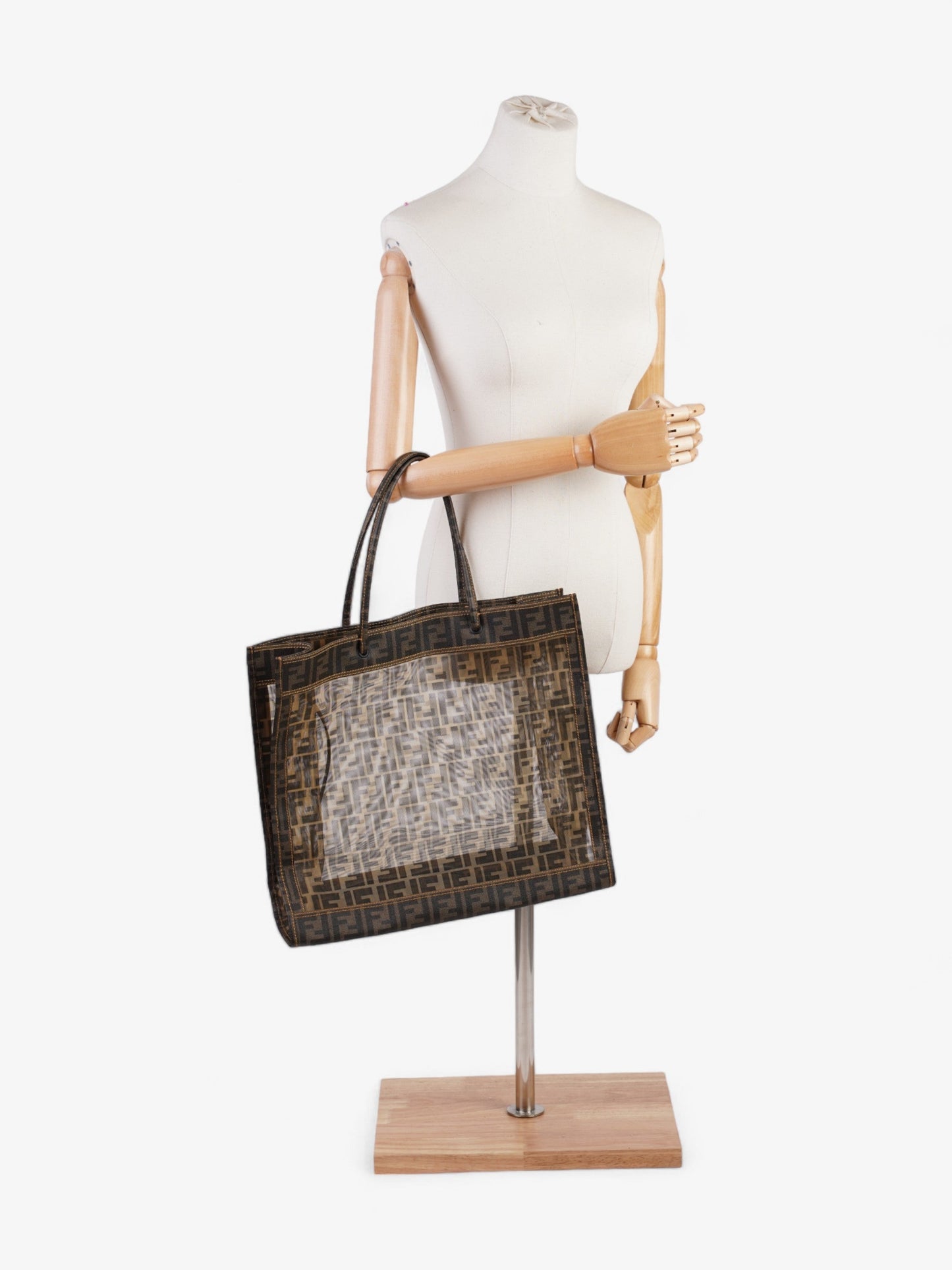 Fendi Zucca Mesh Tote Brown Mesh